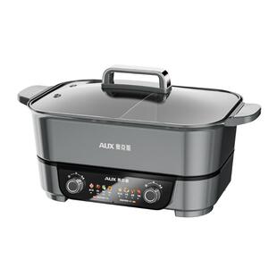 奥克斯电火锅家用鸳鸯锅火锅专用锅分体式多功能家庭用大容量10人