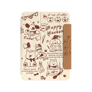 适用ipadair7保护套iPad11新款pro磁吸双面夹苹果10代平板ipadair654保护套pro13寸旋转Y折mini7搭扣129轻薄