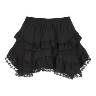 MOUSSY 2026夏季新品甜美风蕾丝拼接不规则蛋糕裙女028JSZ31-1032