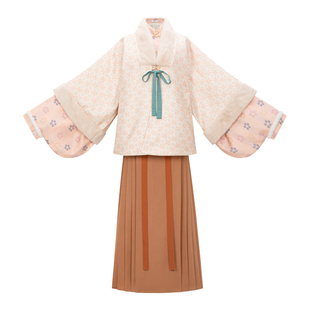 花朝记｜玉暖｜明制汉服合领袄立领袄马面裙加绒定织妆花美拉德冬