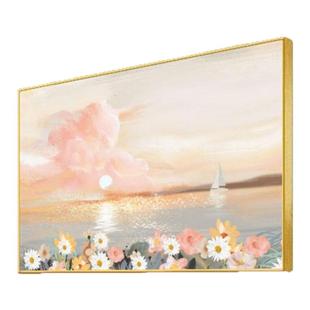 卧室床头装饰画现代简约客厅主卧房间壁画酒店宾馆玄关横版挂画