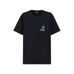 【自营】GA阿玛尼 男士短袖T恤LOGO刺绣网球老钱风 3LSM66 SJKLZ