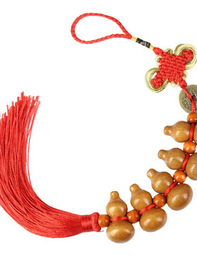 泰山福缘阁桃木七星葫芦挂件