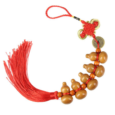 泰山福缘阁桃木七星葫芦挂件