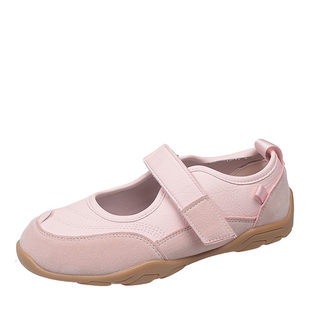 大码41到43魔术贴女鞋2026新款软底芭蕾运动鞋子不累脚玛丽珍鞋女