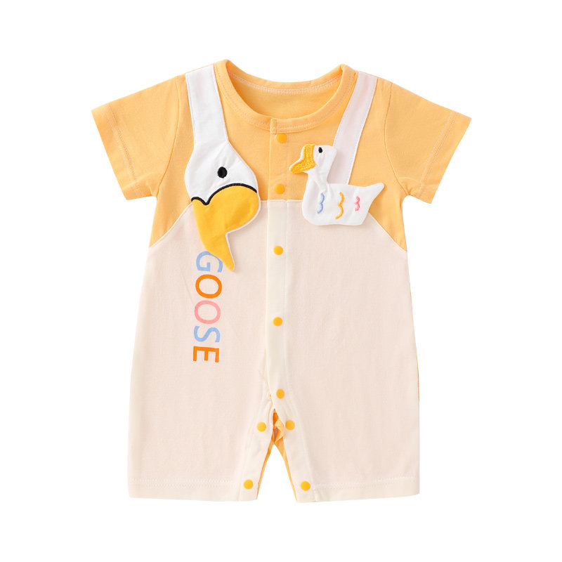 新生儿连体衣夏季薄款宝宝爬服男