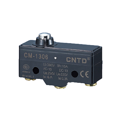 昌得CNTD自复位行程开关微动开关限位开关1开1闭 银点15A CM-1306