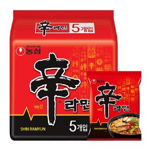 农心辛拉面韩国进口韩式辣白菜香菇牛肉方便面泡菜汤面泡面