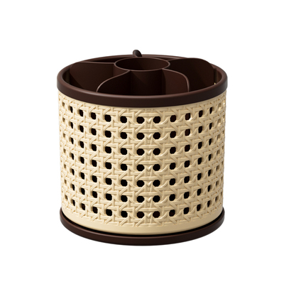 中古风旋转药膏收纳盒分格管状药乳膏整理神器桌面软膏药物置物架