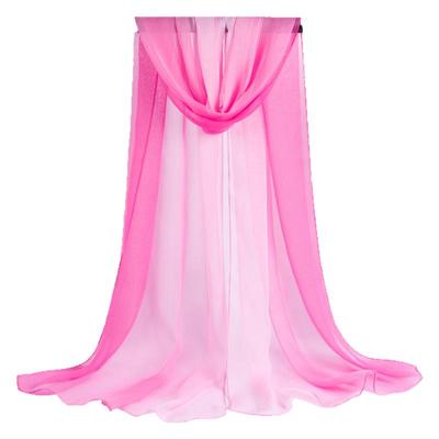 纱巾柔软丝巾渐变韩版女围巾春秋