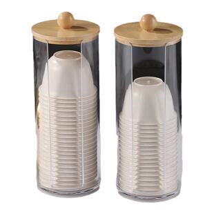 一次性功夫茶杯杯架子收纳置物架桌面稻壳子杯取杯器收纳盒沥水架