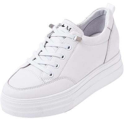 康莉休闲运动鞋厚底高跟圆头