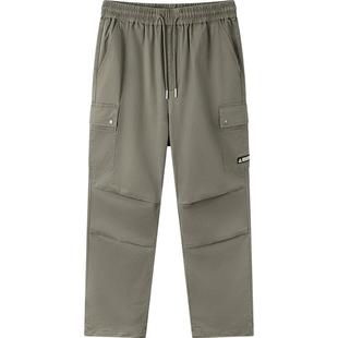 森马工装裤男2025春款复古宽松休闲直筒裤立体褶皱美式机能伞兵裤