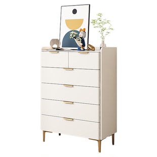 实木岩板五斗柜意式极简客厅抽屉储物卧室收纳高级感简约六八斗柜