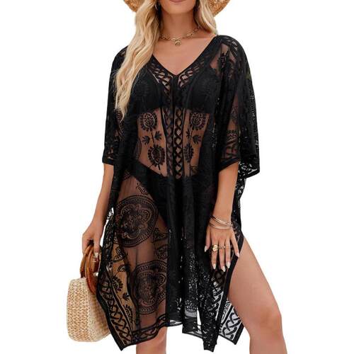 E 70425 Patterned Sheer Blouse 花纹罩衫 跨境欧美亚马逊