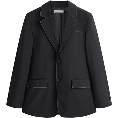 太平鸟男装奥莱秋季明线西服套装男士休闲西服便服外套