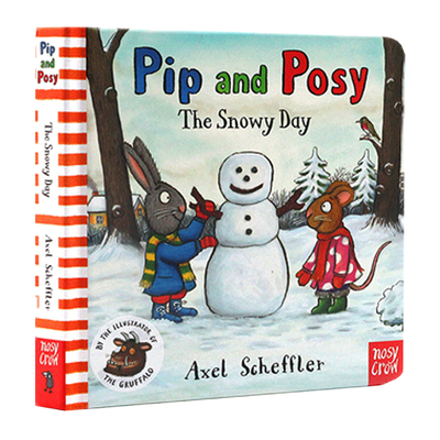 英文原版绘本 波西和皮普 Pip and Posy: The snowy day 纸板书 下雪天 圣诞节主题英语绘本 纸板书 儿童图画书 面对争执