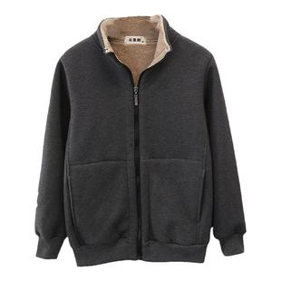 2024秋冬新款加绒加厚卫衣女韩版宽松羊羔毛不带帽拉链开衫厚外套