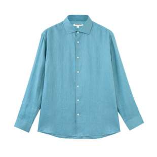 【南法时光】高档舒适透气雨露亚麻 春季宽松休闲长袖衬衫 DAH469