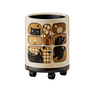 垃圾桶家用2026新款客厅轻奢高档大容量高颜值卧室专用轮滑垃圾桶