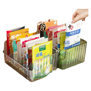 调料收纳盒台面厨房家用多功能分格盘袋装多格一体调味品罐置物架