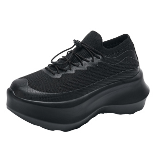 EBLAN/伊伴厚底飞织老爹鞋女2025秋季新款Lisa同款网面休闲运动鞋