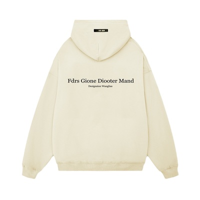 FDR美式字母标语-印花连帽卫衣