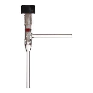 三爱思 高真空节门90度阀全包四氟芯0-4 0-10mm高硼硅 耐高温 酸碱 科学化学实验室玻璃仪器厂家可定制规格