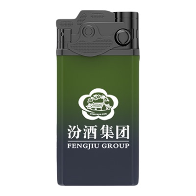 50支新款金属摇臂打火机防风充气蓝焰直冲高档耐用定制订做印字