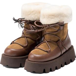 【保暖系】littlegood复古雪地靴女新款保暖加绒厚底百搭短靴