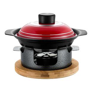 酒精炉小火锅一人一锅家用干锅锅具铝合金暖汤煲小锅仔锅饭店专用