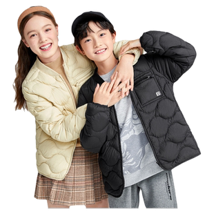 巴拉巴拉男童女童羽绒服中大童轻薄外套儿童上衣排骨冬装新款童装