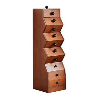 大司马法式复中古斗柜设计师客厅卧室靠墙储物柜极窄五斗柜收纳柜