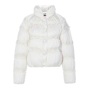 lefame拉飞姆2025冬季新款时尚裱花蓬松立领云朵面包羽绒服外套