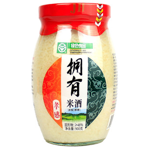 整箱6瓶拥有米酒孝感米酒900g酒酿醪糟小汤圆甜酒湖北特产佬米酒