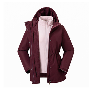 LAFUMA乐飞叶户外秋冬防风防水三合一冲锋衣女士抓绒内胆保暖外套