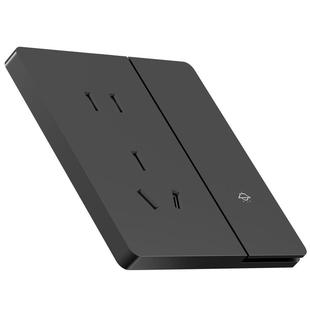 超薄面板家用灯单开双开单控三开四开双控多控黑色开关