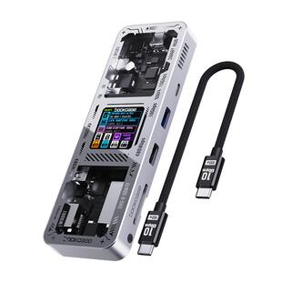 Dockcase多凯斯拓展坞typec适用于macbookpro笔记本电脑平板hdmi投屏8K转换器DP网口TF/SD读卡器USB3.2扩展坞