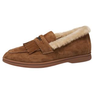 星期六穆勒毛毛鞋2025冬新款加绒勃肯鞋女厚底全包外穿SSD4111546