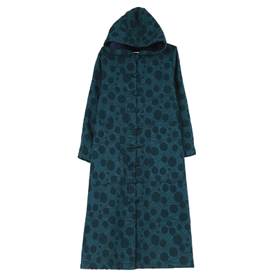 复古加绒加厚长款棉衣