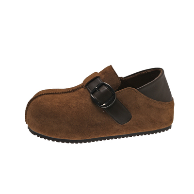 厚底内增高勃肯鞋女加绒保暖棉鞋