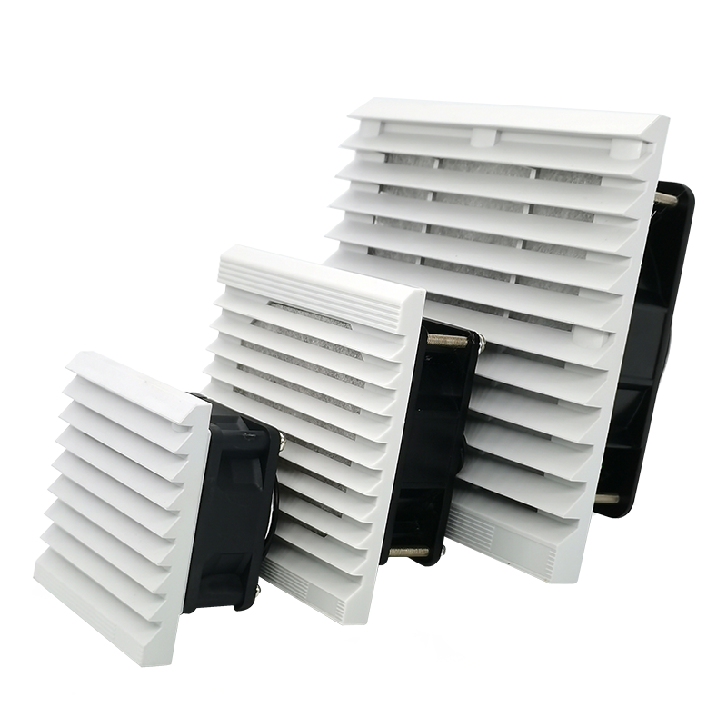 台准静音超薄款机柜散热风扇12V24V220V控制柜过滤百叶窗配电柜