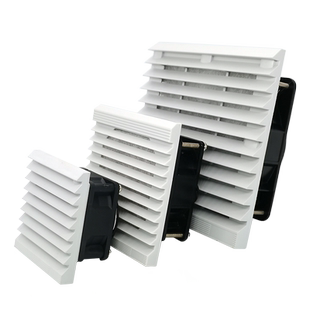 台准静音超薄款机柜散热风扇12V24V220V控制柜过滤百叶窗配电柜