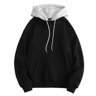 卫衣男重磅加厚连帽卫衣加厚保暖卫衣潮牌高级感男款假两件带帽