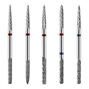 美甲双头多功能钨钢打磨头本甲刻磨打台阶推立面卸甲卸钻美甲工具