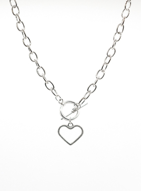 choker少女风镂空爱心复古毛衣链