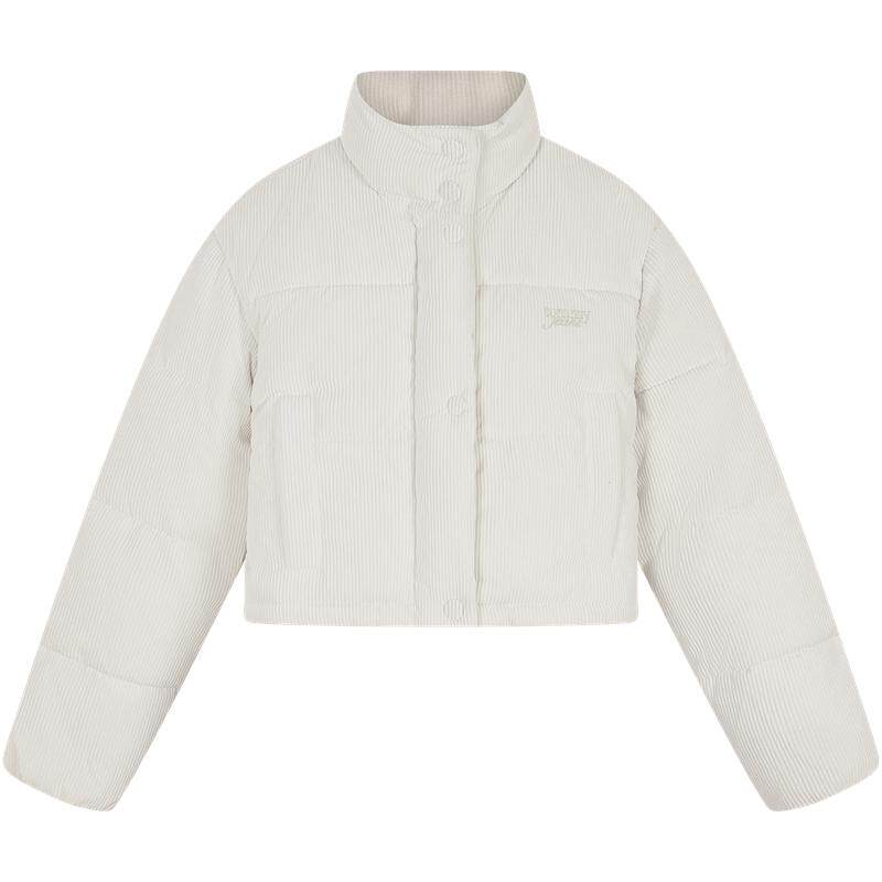 Tommy女装灯芯绒立领短款棉服