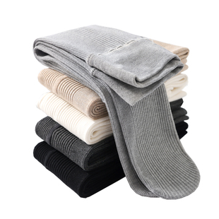 儿童黑色连裤袜春秋纯棉女童打底裤竖条纹女孩跳舞袜打底袜学生袜