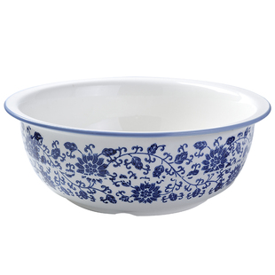 老式和面不沾面揉面面盆带盖陶陶瓷大号家用厨房活面瓷盆晒酱盆瓷