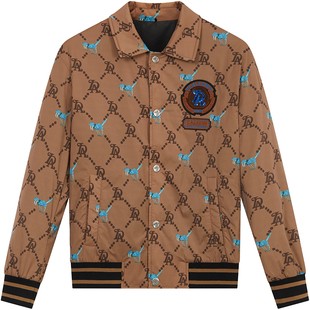 BM教练夹克棉服男2021年新款欧货潮牌男装高端满花加厚外套秋冬季